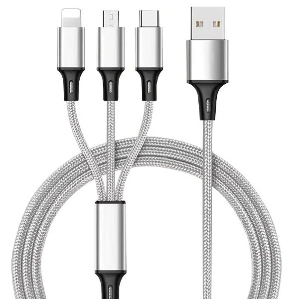Temu 3 In 1 Cables Phone Charger Cord A C To Phone Type C Micro