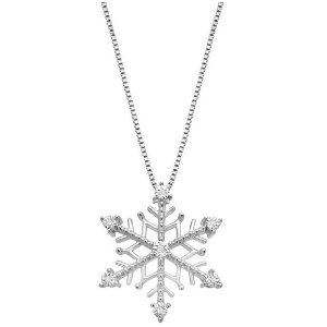 Snowflake Pendant with Diamonds
