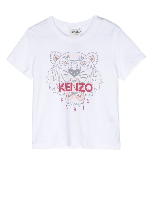 Tiger-print short-sleeve T-shirt