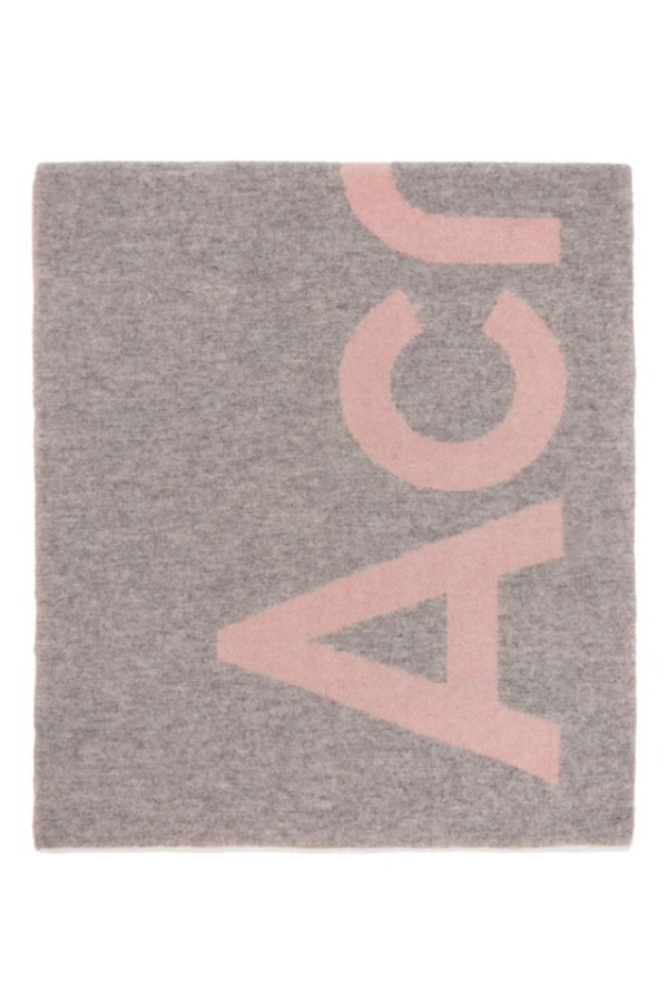 logo羊毛拼色围巾