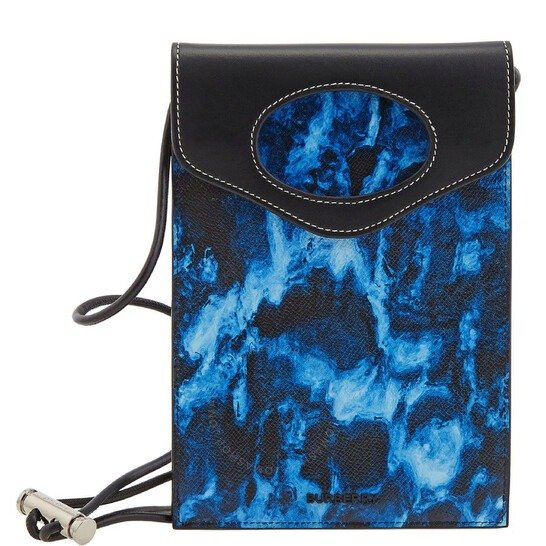 Ripple Print Micro Pocket Bag, Midnight Navy In Blue