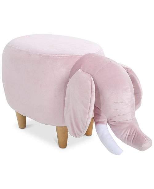 大象凳子，浅粉色