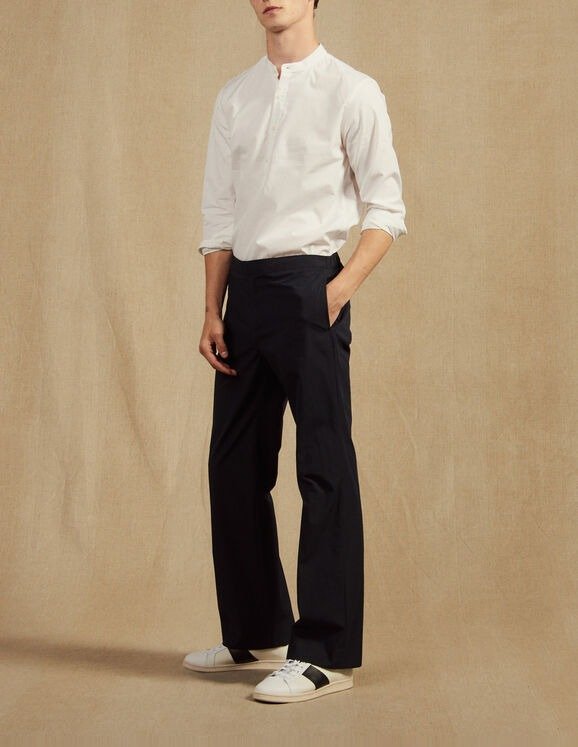 Cotton pants with elasticated waist