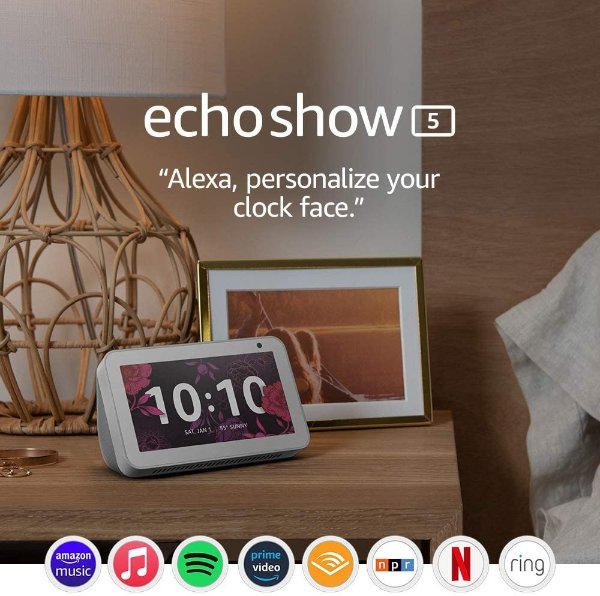 Echo Show 5 5.5"智能Alexa家庭语音助手, 2019款