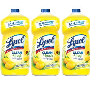 Lysol Clean and Fresh Multi-Surface Cleaner, 40 Ounce, Pack of 3