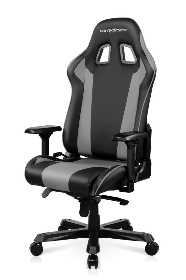 King Series Modular Gaming Chair Extra Wide Seat Large Backrest D4000- Black & Gray