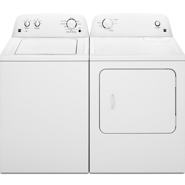 3.5 cu. ft. Top Load Washer w/Deep Fill & 6.5 cu. ft. Electric Dryer Bundle - White
