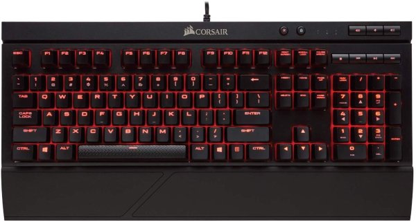 CORSAIR K68 Mechanical Gaming Keyboard, Backlit Red LED
