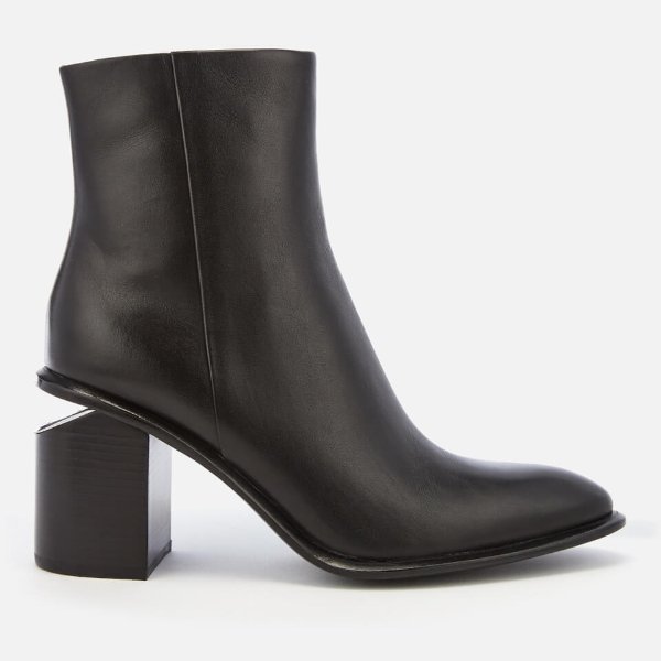 Women's Anna Mid Heeled Boots - Black