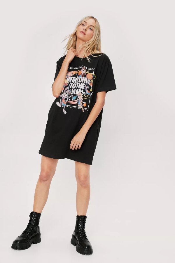 Welcome to the Space Jam Graphic T-Shirt Dress
