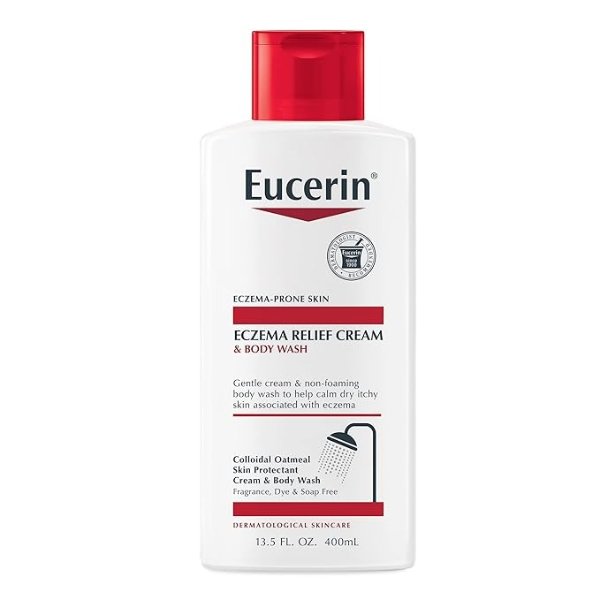 Eczema Relief Cream Body Wash Gentle Cleanser for Eczema-prone Skin, 13.5 Fl Oz
