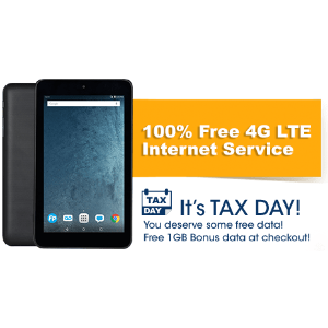 100% FREE 4G LTE Internet + Alcatel One Touch Pixi 7 Tablet