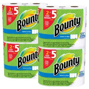Bounty Select-a-Size Paper Towels, White, Huge Roll, 8 Count