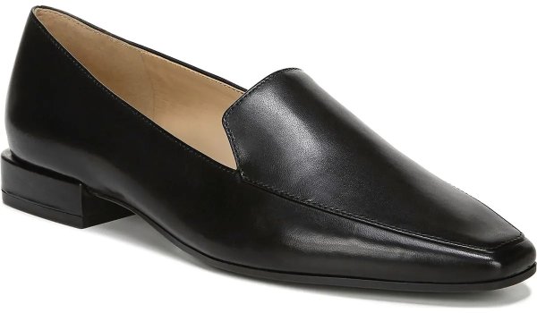 .com |Clea in Black Leather Flats