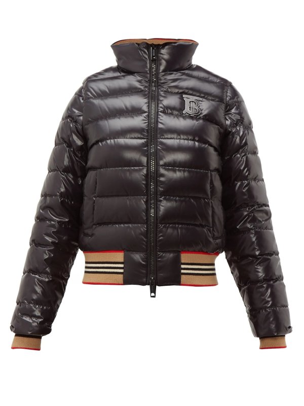 Icon-stripe detachable-sleeve down jacket | Burberry | MATCHESFASHION