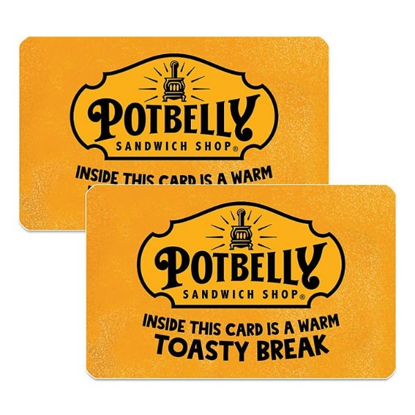 Potbelly 2张$25礼卡