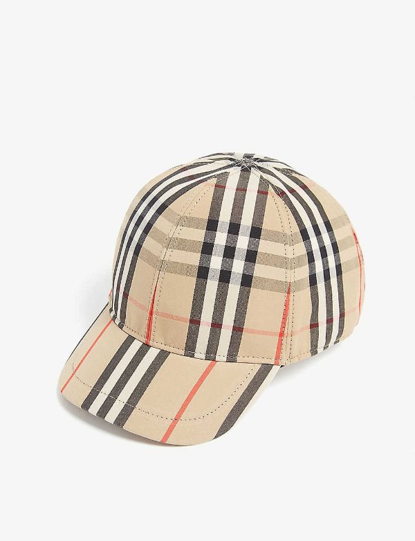 House check cotton cap 4-12 years