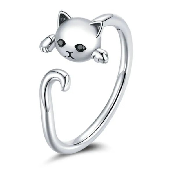 可爱的猫形戒指
