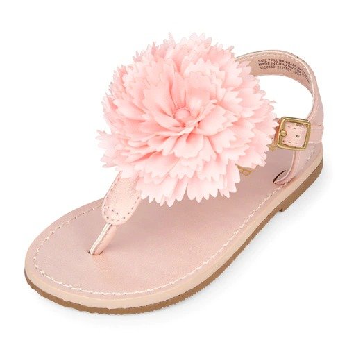 Toddler Girls Flower T Strap Sandals