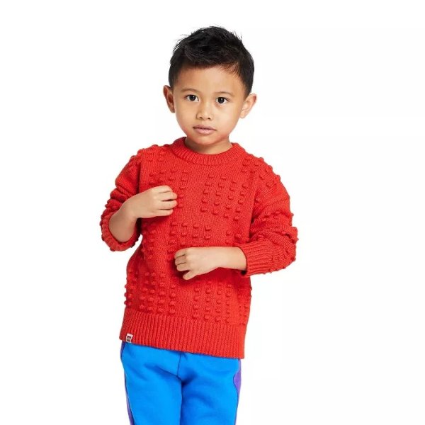 Toddler Textured Sweater - LEGO® Collection x Target Red