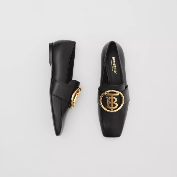 Monogram Motif Leather Loafers