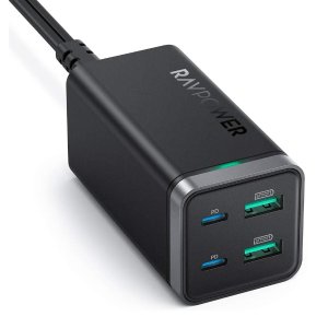 USB C Charger, RAVPower 65W 4-Port Desktop USB Charging Station