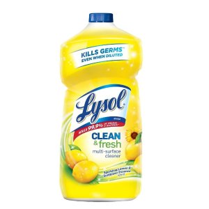 补货：Lysol 多效杀菌表面清洁剂补充装，柠檬花香40oz