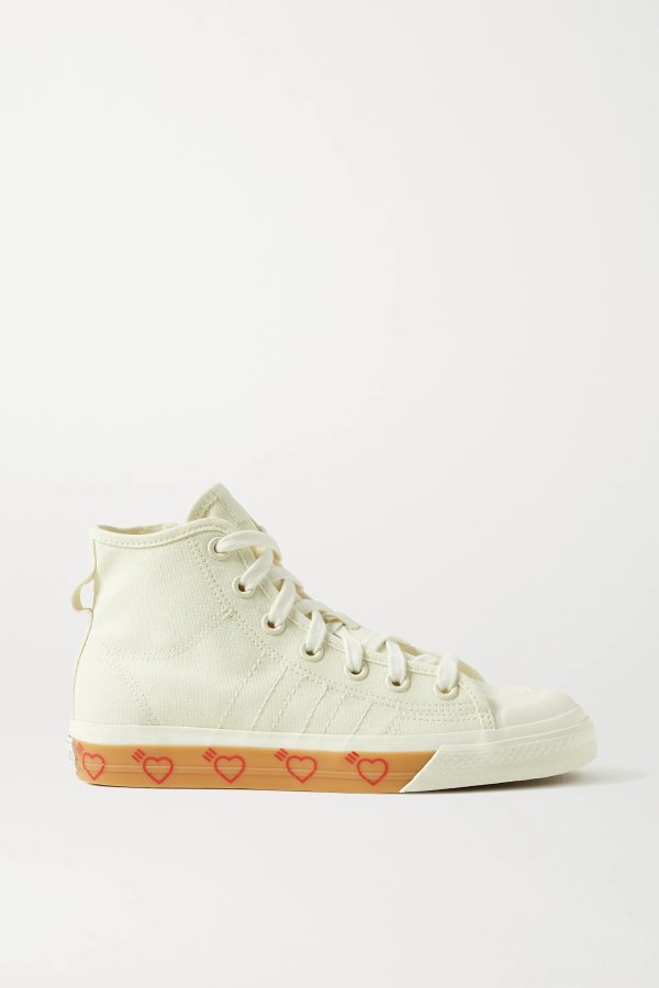 + Human Made Nizza Hi rubber-trimmed canvas high-top sneakers