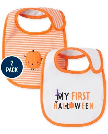 Unisex Baby First Halloween Bib 2-Pack | The Children's Place - CARROT STICK