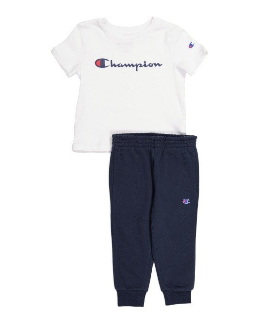 Infant Boy Signature Tee And Patch Joggers Set