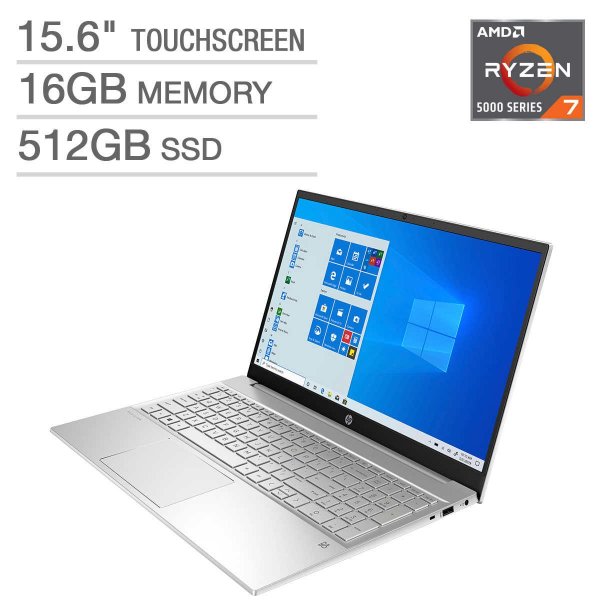 15.6" Pavilion Touchscreen Laptop - AMD Ryzen 7 5700U - 1080p