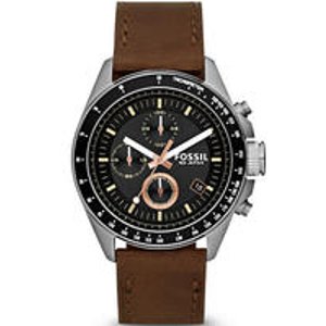 Fossil Men's Decker Chronograph Leather Watch CH2885