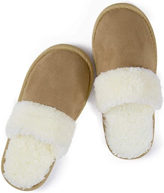 Women's Men's Fuzzy Fur Foam Flat Furry Slide Slippers Closed Toe House Faux Shoes Sandals
