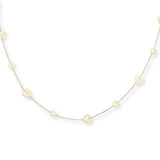 Heart Station Necklace 14K Yellow Gold|Kay