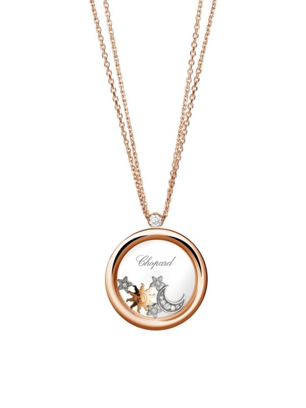 - Happy Diamonds 18K Rose Gold & Diamond Pendant Necklace