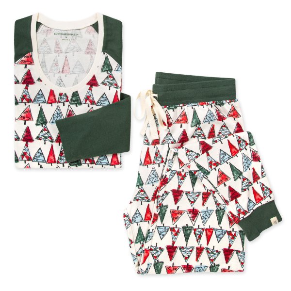 O Christmas Tree Organic Womens Matching Tee & Jogger Sleepwear Set Family Pajamas