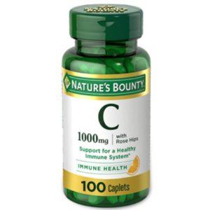 Vitamin C + Rose Hips by Nature’s Bounty. Vitamin C is a Leading Vitamin for Immune Support 1000mg 100 Coated Caplets