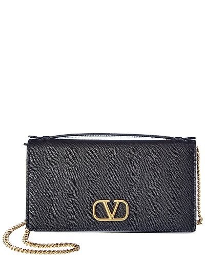 VLogo Leather Wallet On Chain