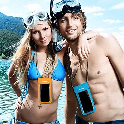 Naturehike Waterproof Case, Universal IPX8 Waterproof Phone Pouch Underwater Phone Case Bag for iPhone X/8/8P/7/7P, Samsung Galaxy S9/S9P/S8/S8P/Note 8, Google Pixel/LG/HTC up to 6.0" (Orange)