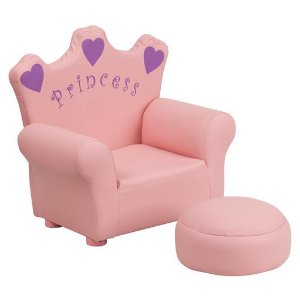Flash Furniture Kids Princess Chair and Footrest
