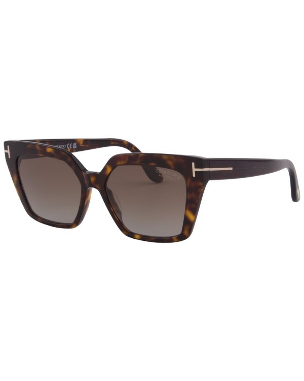 Women's Winona 53mm Polarized Sunglasses / Gilt