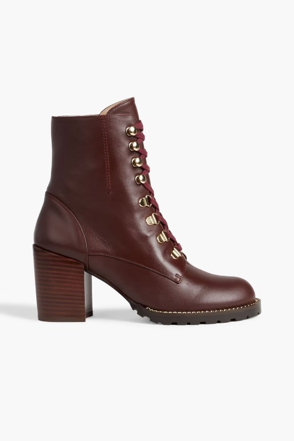 Kolbie lace-up leather ankle boots