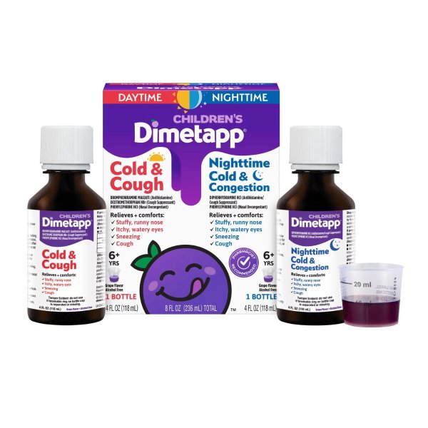 儿童 Dimetapp咳嗽感冒日夜护理液 