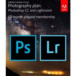 Adobe Creative Cloud Photography plan + 20GB storage 1 Year Subscription