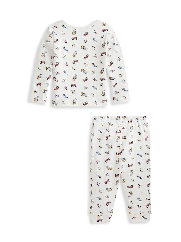 Baby Boy's 2-Piece Polo Bear Print Pajama Set