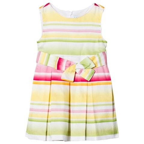 Yellow Multi Stripe Bow Dress | AlexandAlexa