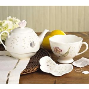 Lenox Butterfly Meadow Stackable Tea-For-One Set