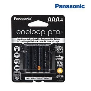 Panasonic AAA Eneloop Pro Rechargeable Batteries 4-Pack BK-4HCCA4BA