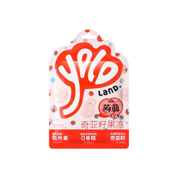 YOLOLAND Chia Seed Mix Berry Konjac Jelly
