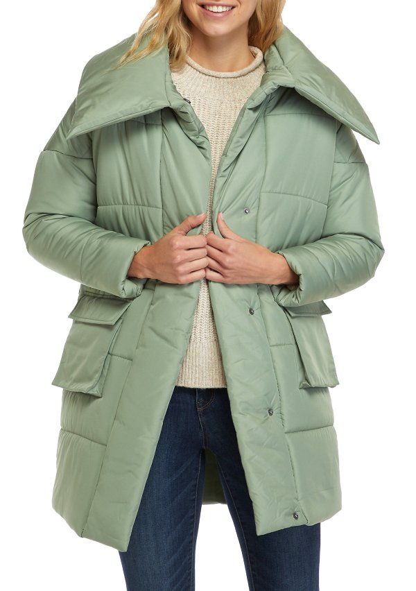 Long Sleeve Quilted Puffer Coat